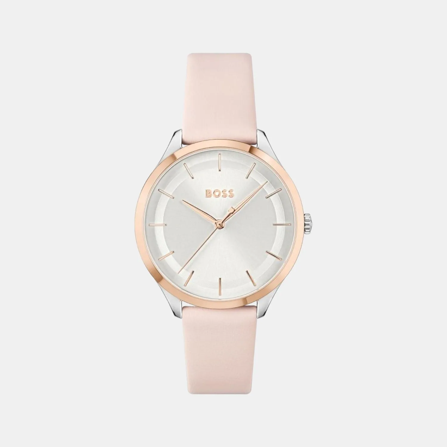 Women Silver Analog Leather Watch 1502643