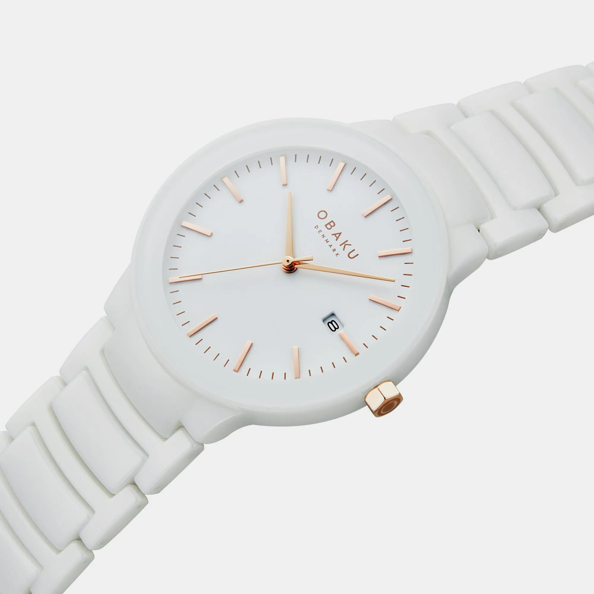 Women White Analog Brass Watch V280LDWWCW