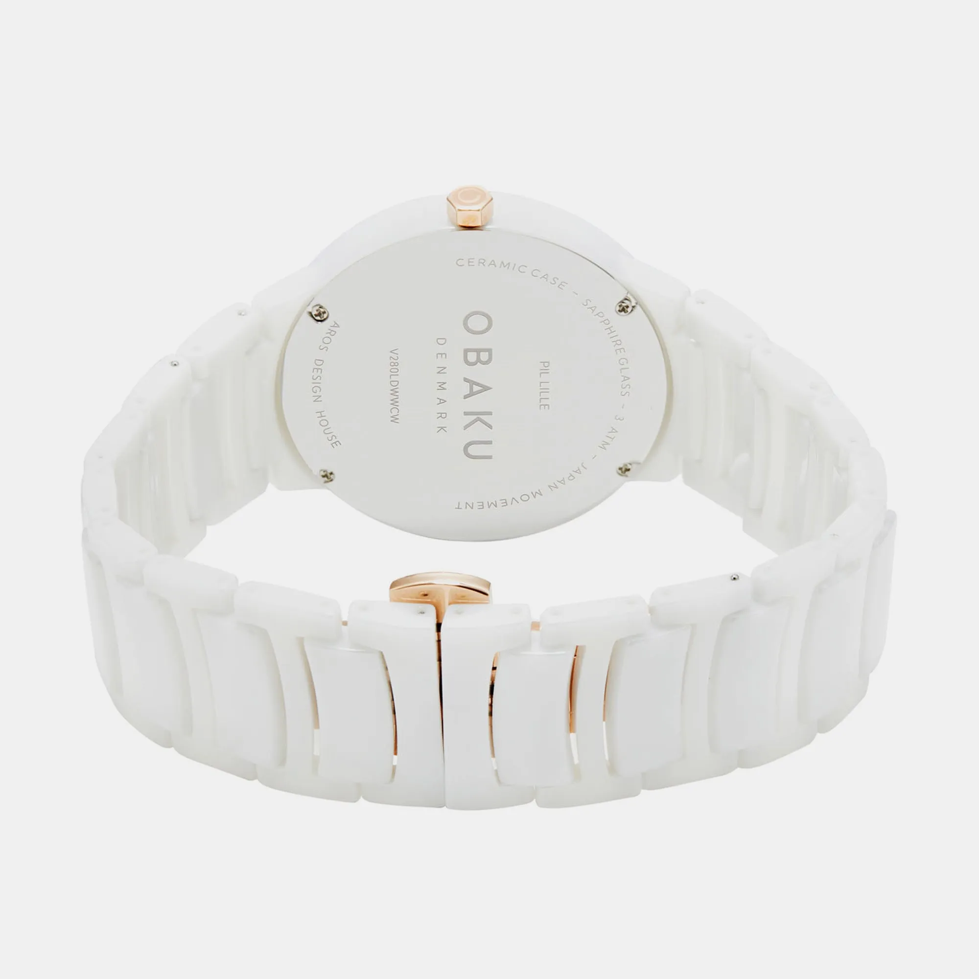 Women White Analog Brass Watch V280LDWWCW