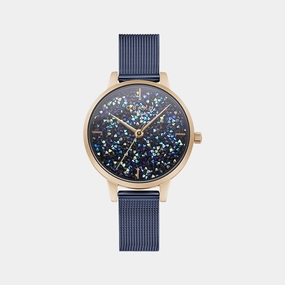 Women Blue Analog Stainless Steel Watch V250LXVLML