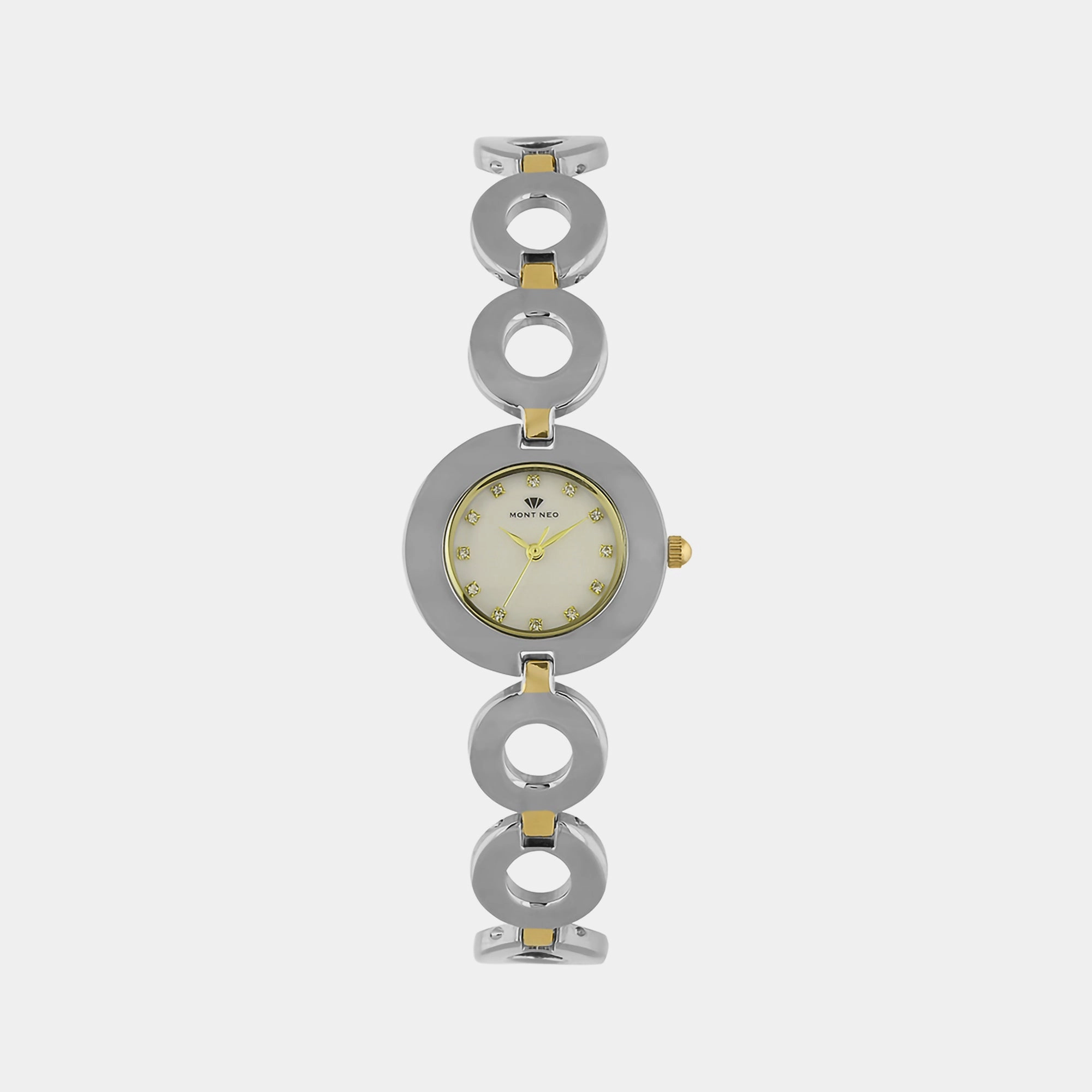 Women Grey Analog Stainless Steel Watch 2015T-M1101