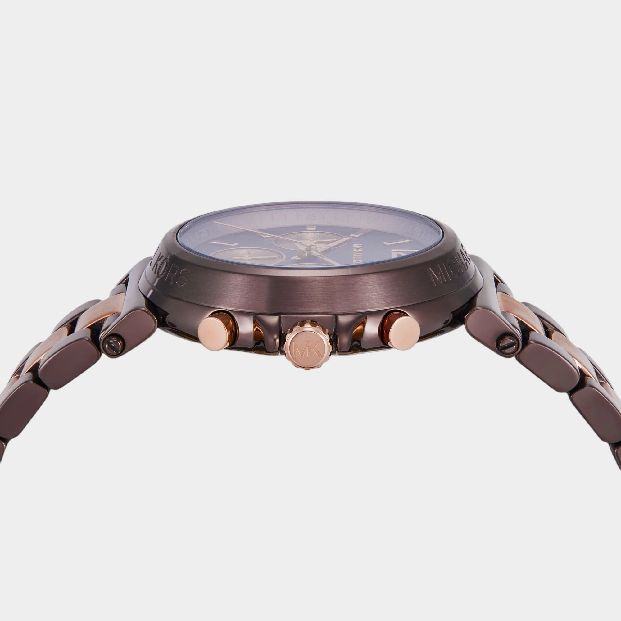 Women Quartz Brown Dial Chronograph Stainless Steel Watch MK7496