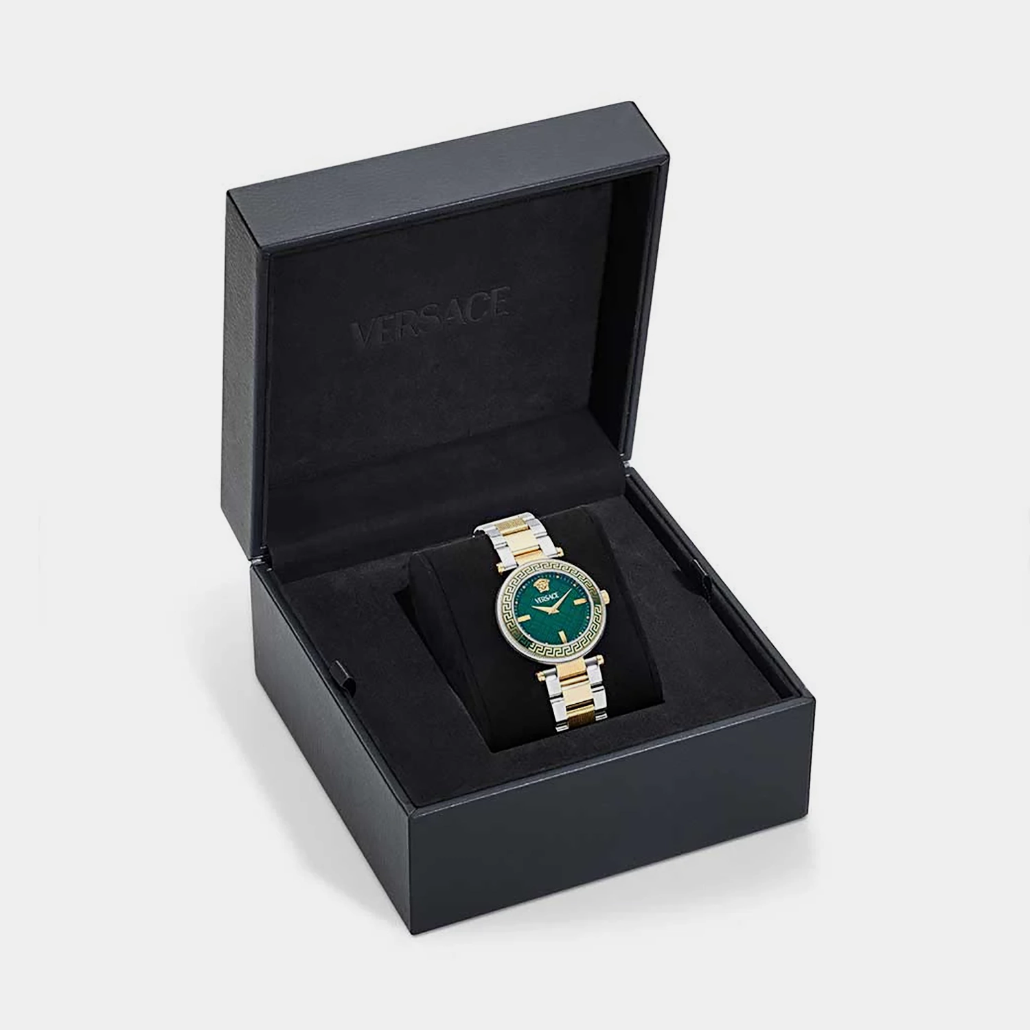 Women Quartz Green Dial Analog Stainless Steel Watch VE8B00524
