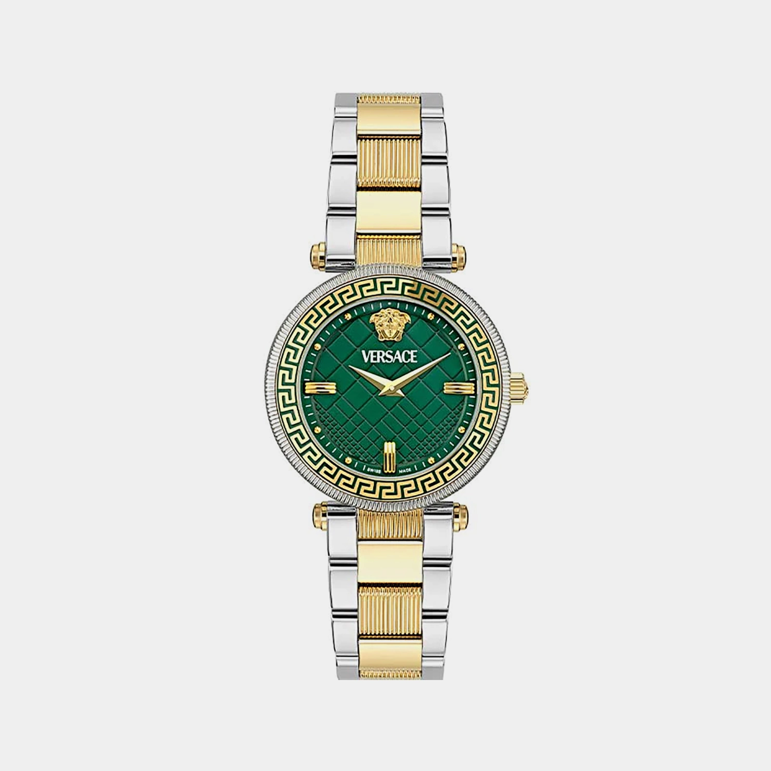 Women Quartz Green Dial Analog Stainless Steel Watch VE8B00524