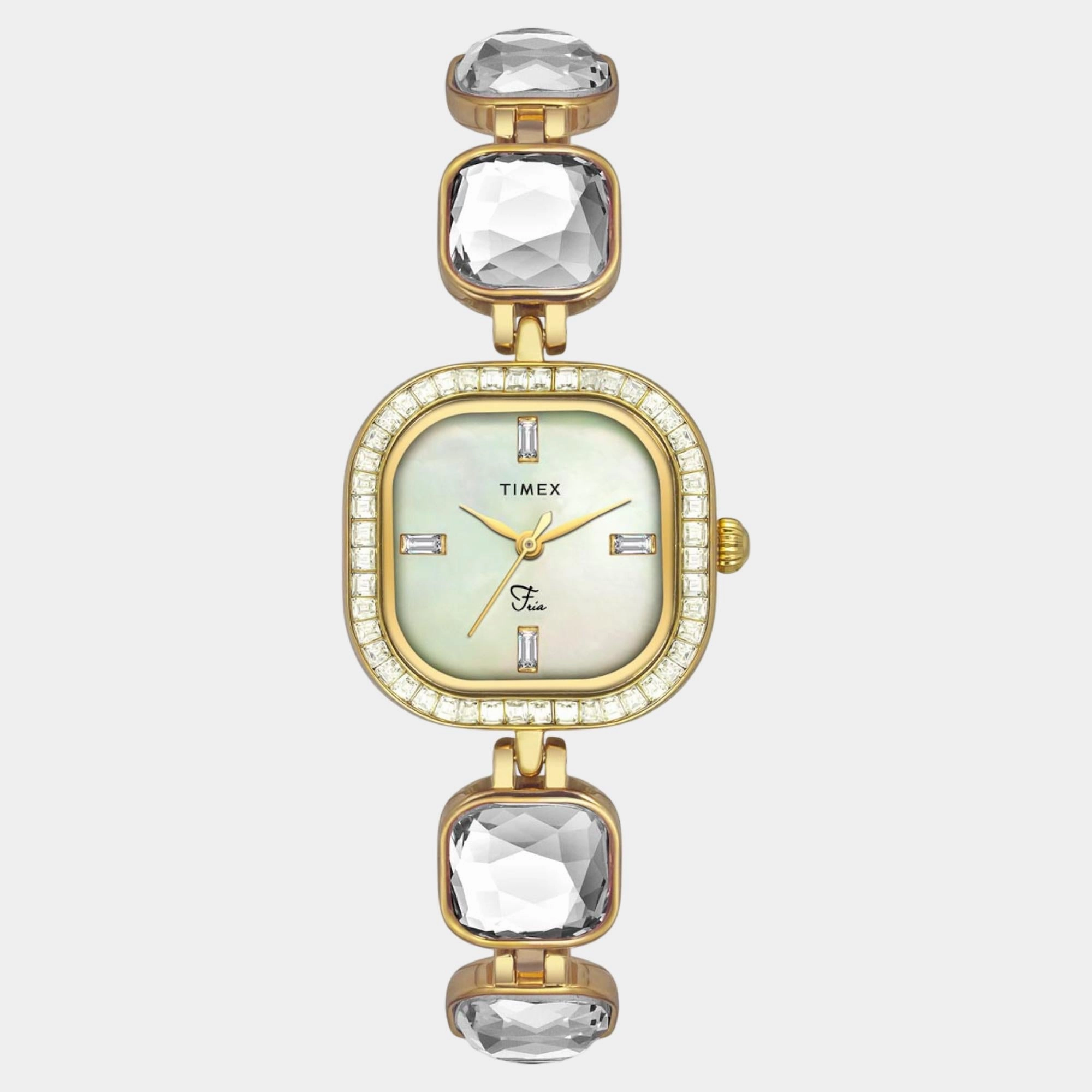 Women Quartz Mother of Pearl Dial Analog Brass Watch TWEL17106