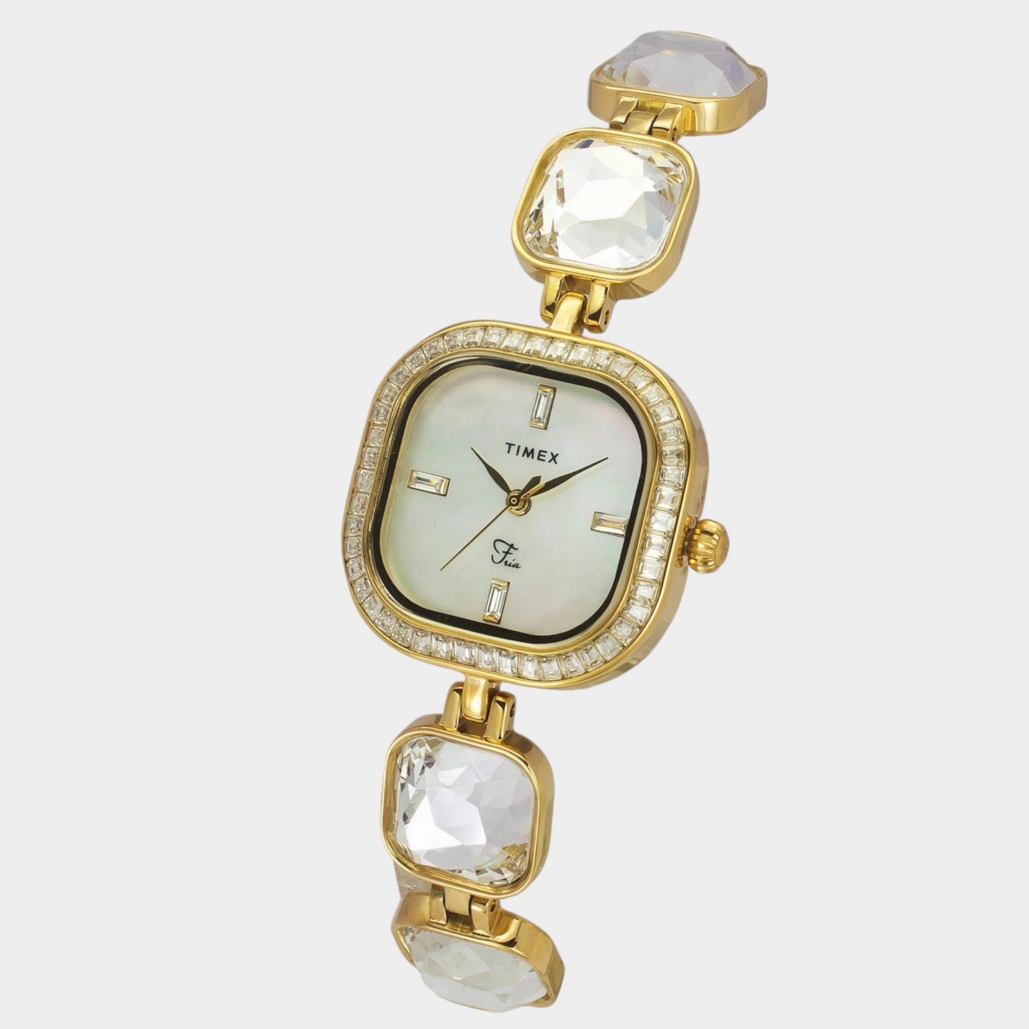 Women Quartz Mother of Pearl Dial Analog Brass Watch TWEL17106