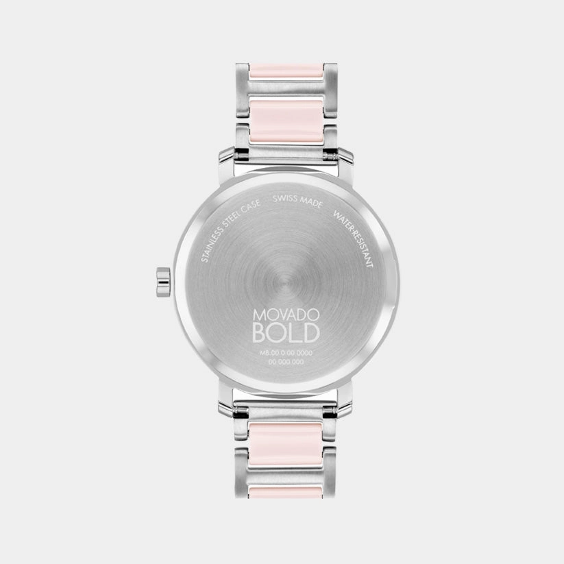 Women Quartz Silver Dial Analog Stainless Steel Watch 3601236