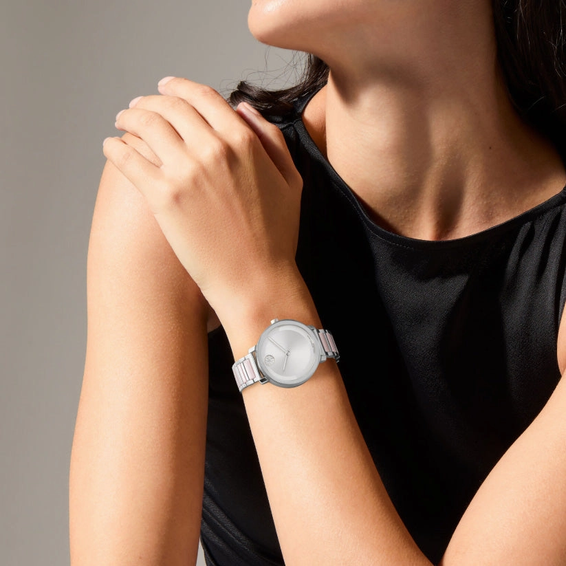 Women Quartz Silver Dial Analog Stainless Steel Watch 3601236