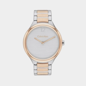 Women Quartz Silver White Dial Analog Stainless Steel Watch 25100049