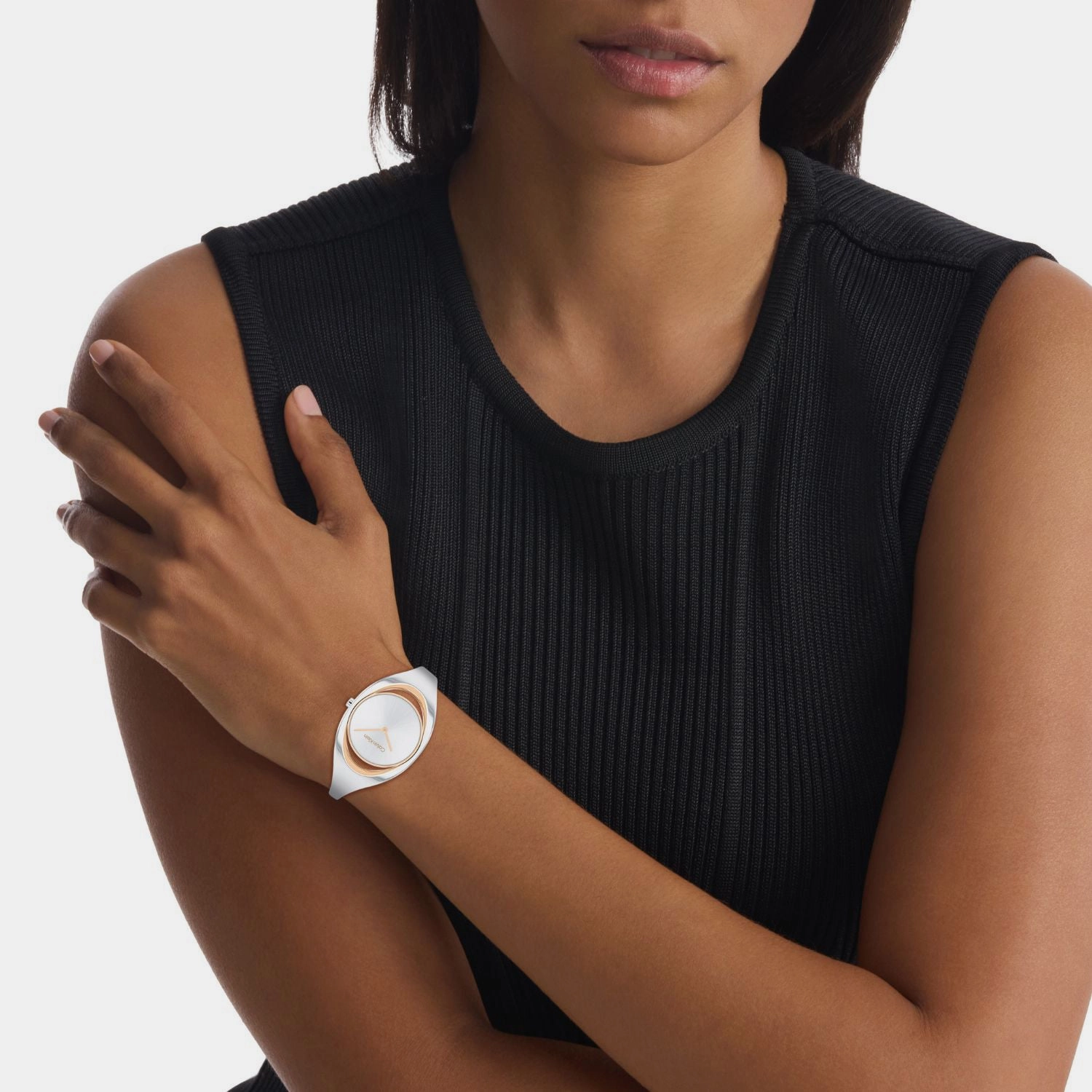 Women Quartz Silver White Dial Analog Stainless Steel Watch 25200393