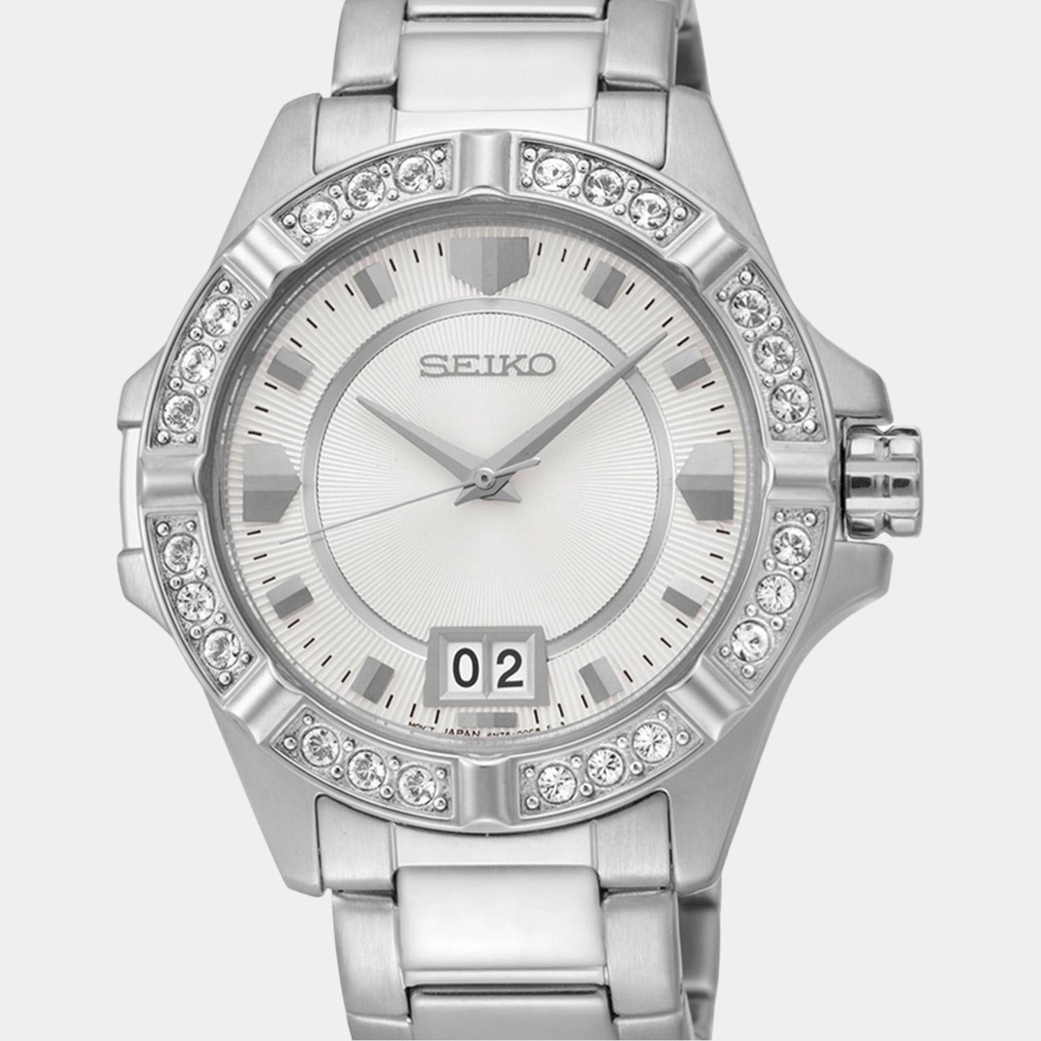 Women Quartz White Dial Analog Stainless Steel Watch SUR809P1