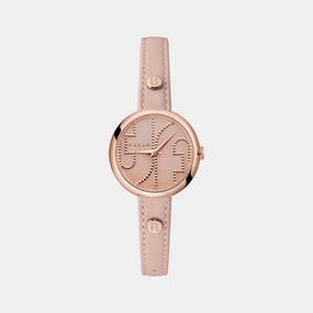 Women Rose Gold Analog Leather Watch WW00005012L3