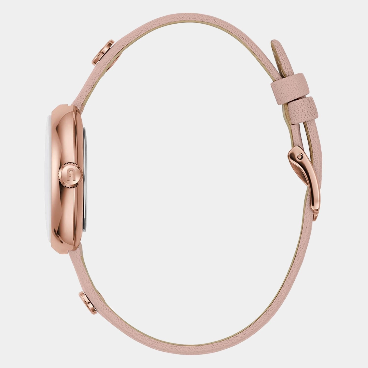 Women Rose Gold Analog Leather Watch WW00005012L3