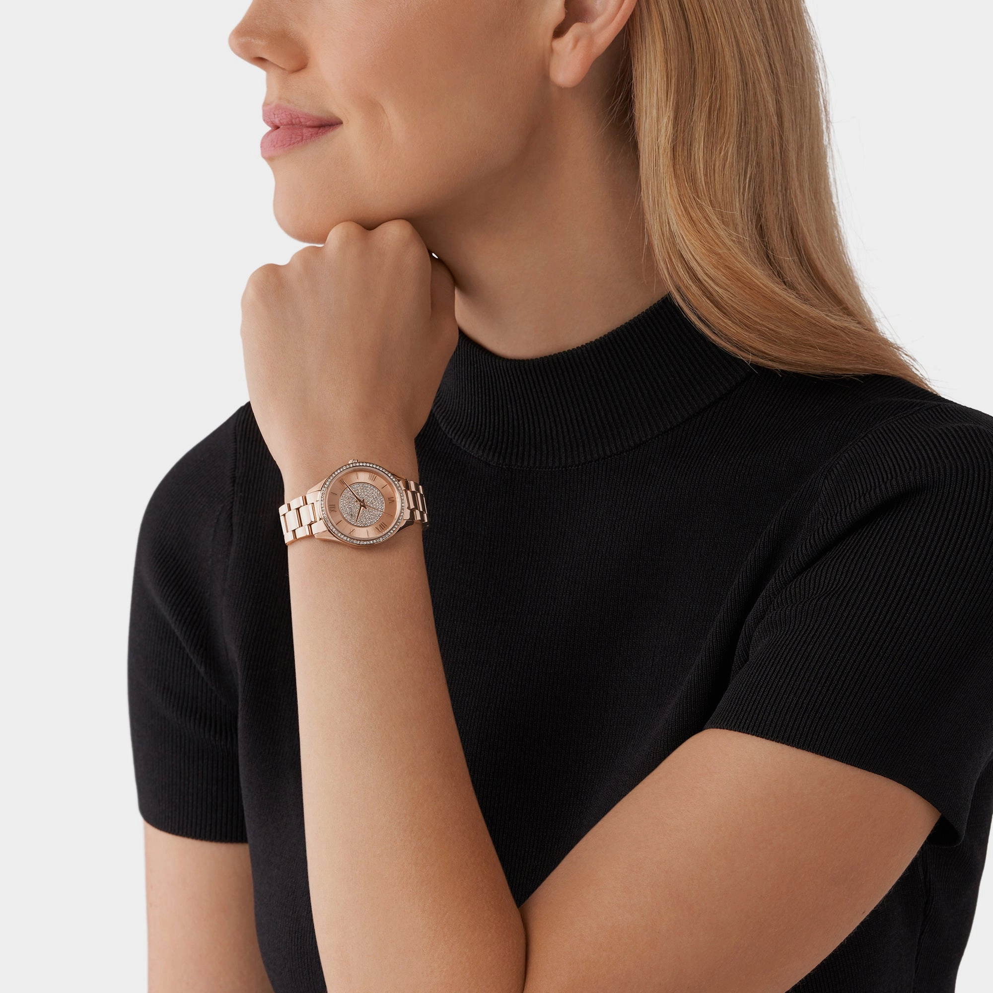 Women Rose Gold Analog Stainless Steel Watch MK4736