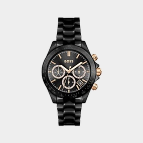 Women's Black Chronograph Stainless Steel Watch 1502633