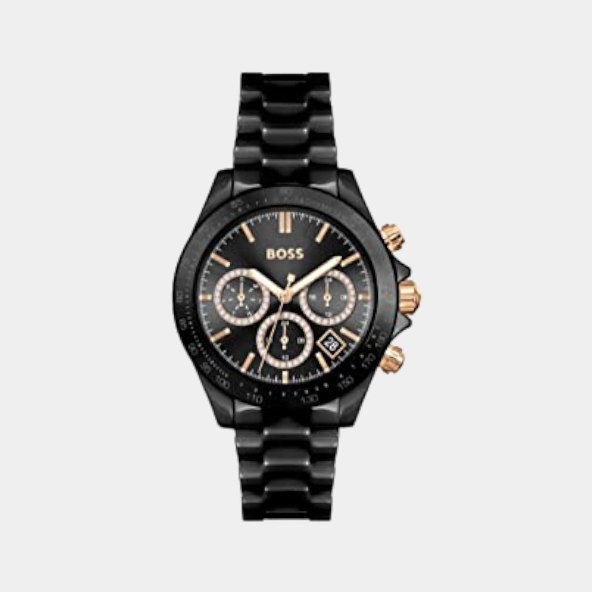 Women's Black Chronograph Stainless Steel Watch 1502633