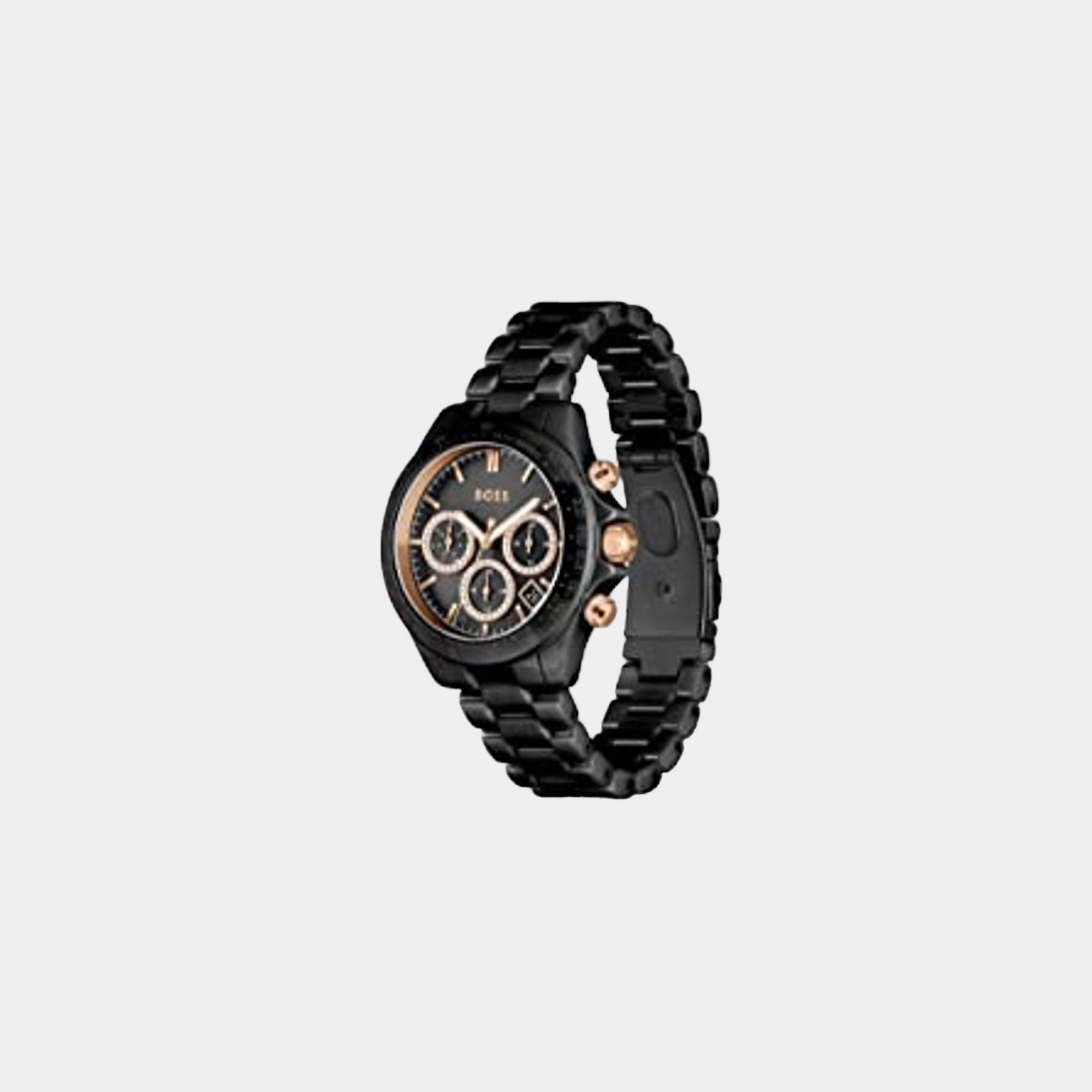 Women's Black Chronograph Stainless Steel Watch 1502633