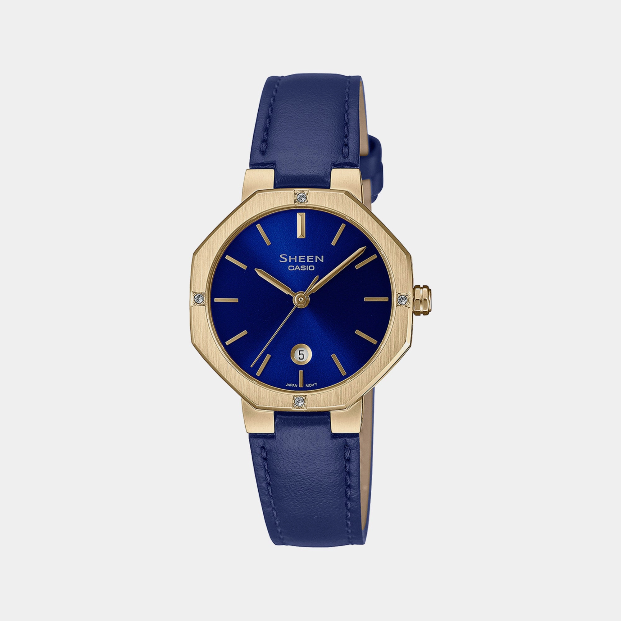 Women's Blue Analog Leather Watch SH293