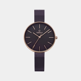 Women's Brown Analog Stainless Steel Watch V211LXVNMN