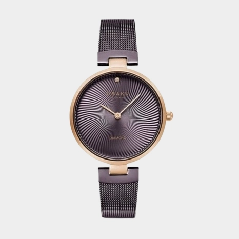 Women's Brown Analog Stainless Steel Watch V256LXVNMN