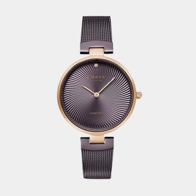 Women's Brown Analog Stainless Steel Watch V256LXVNMN