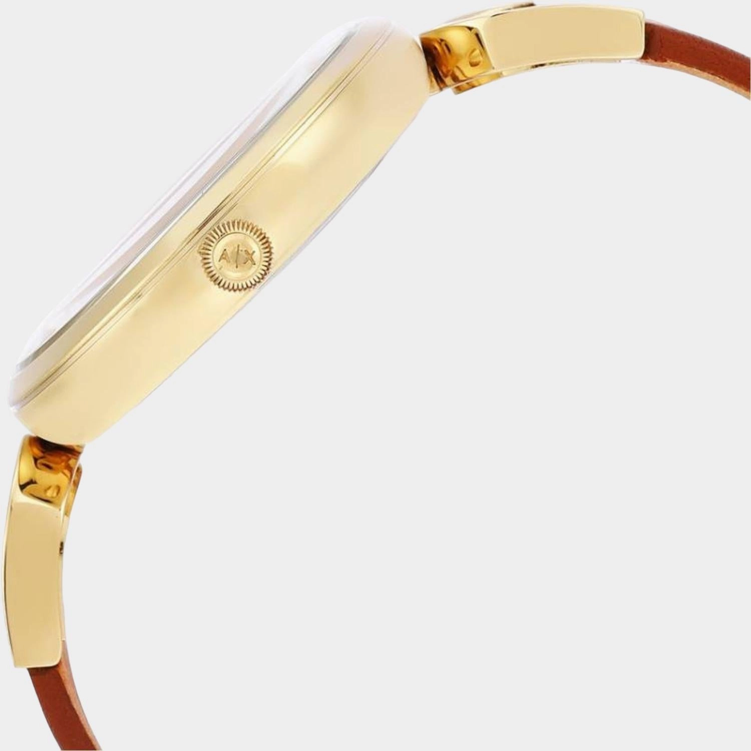 Women's Gold Analog Leather Watch AX5324