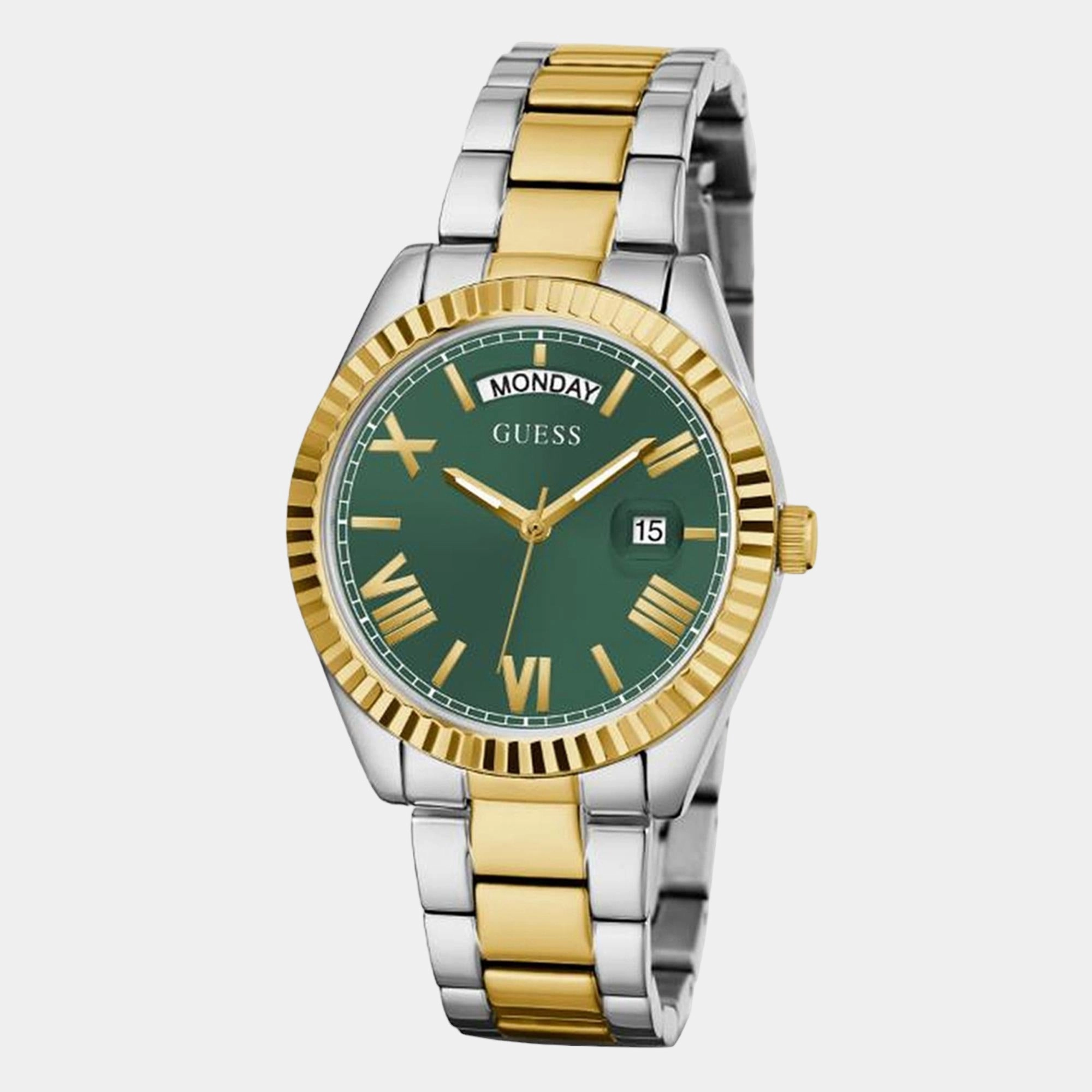 Women's Green Dial Analog Two Tone Stainless Steel Watch GW0308L5
