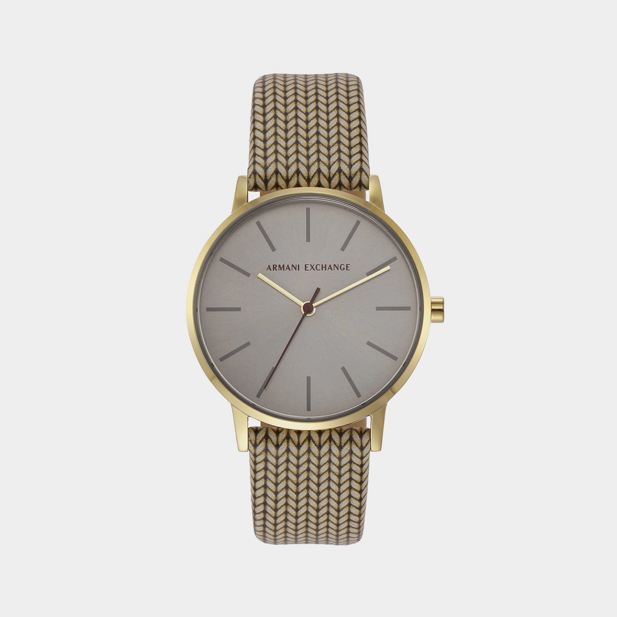 Women's Grey Dial Analog Leather Watch AX5594