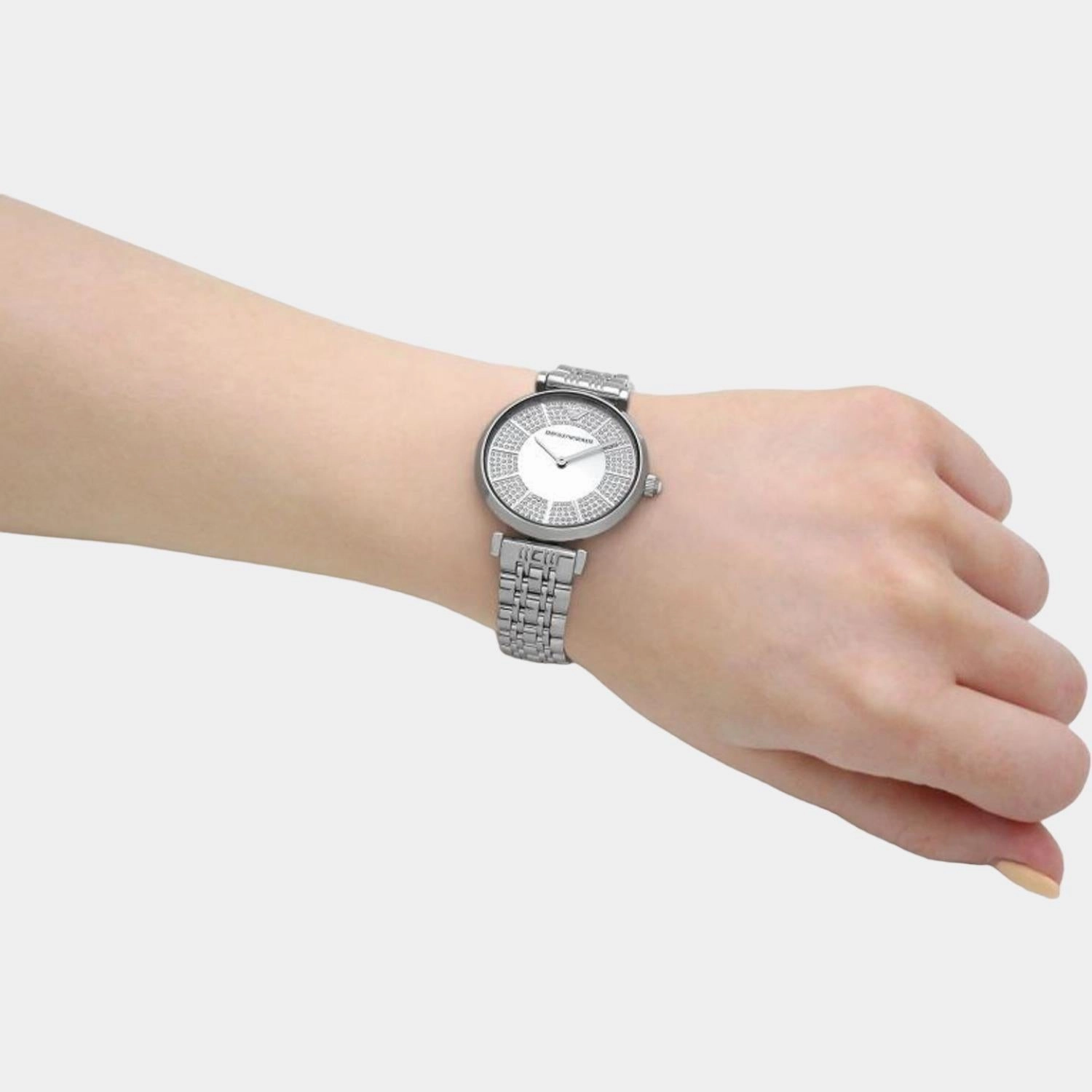 Women's Silver Analog Stainless Steel Watch AR11445