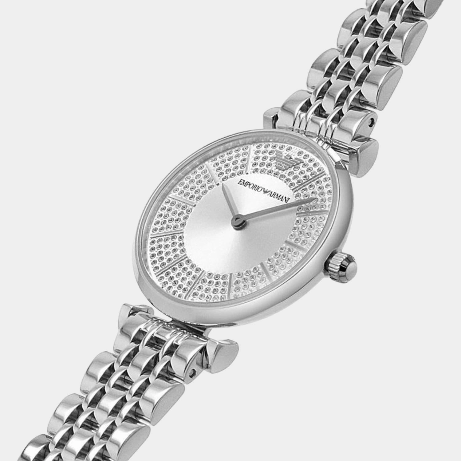 Women's Silver Analog Stainless Steel Watch AR11445