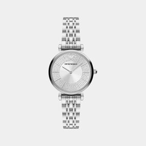Women's Silver Analog Stainless Steel Watch AR11445