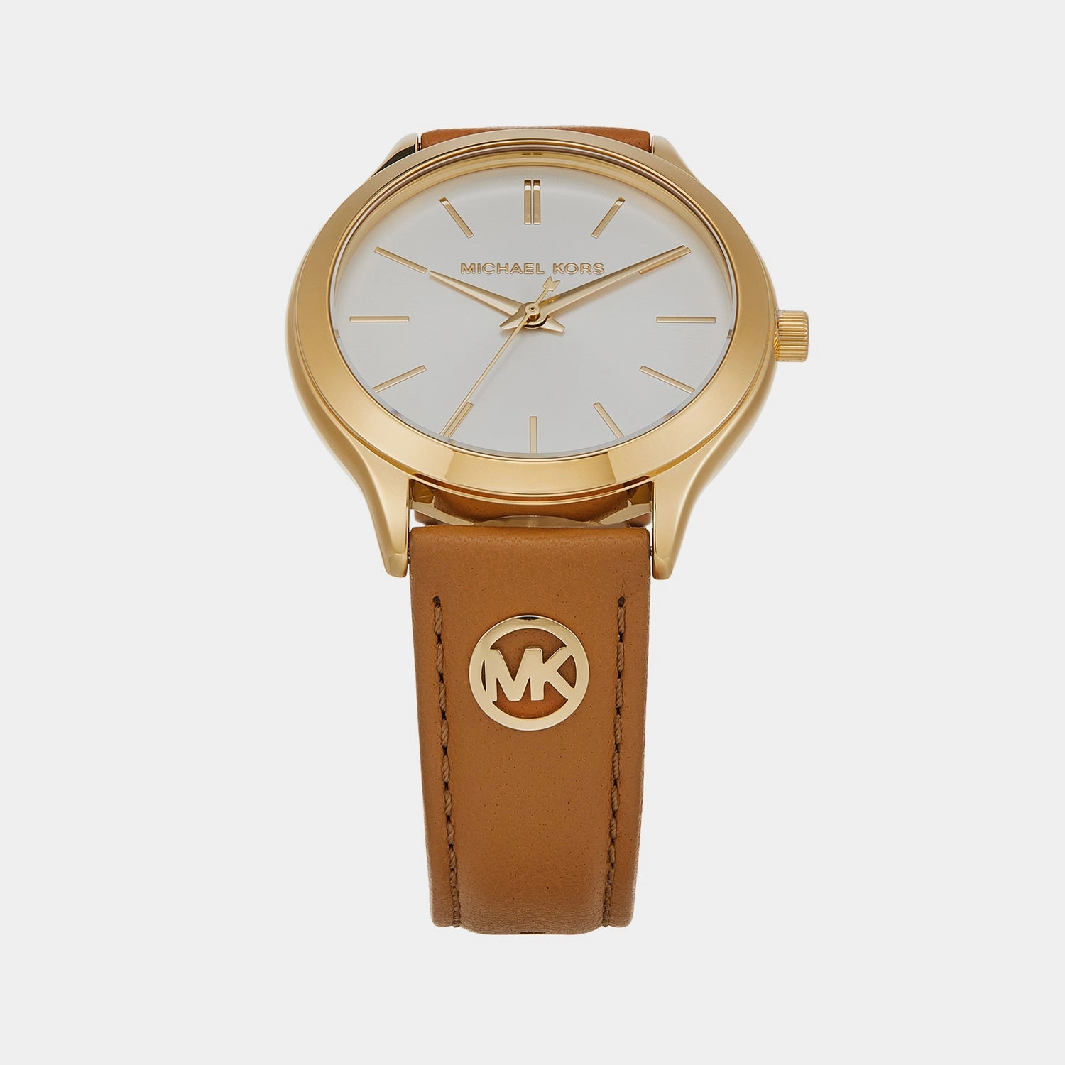 Women's Slim Runway Gold Analog Leather Watch MK7465
