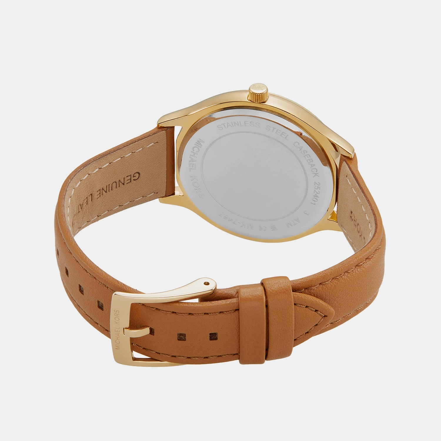Women's Slim Runway Gold Analog Leather Watch MK7465