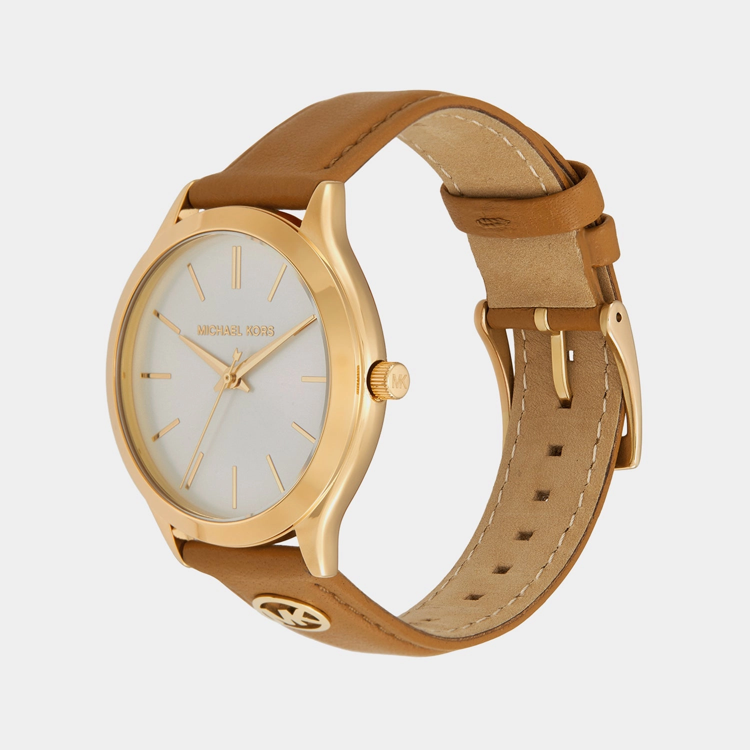 Women's Slim Runway Gold Analog Leather Watch MK7465