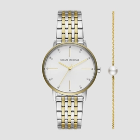 Women's Two-Tone Analog Stainless Steel Watch AX7156SET