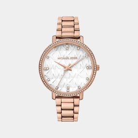 Women's White Analog Stainless Steel Watch MK4594