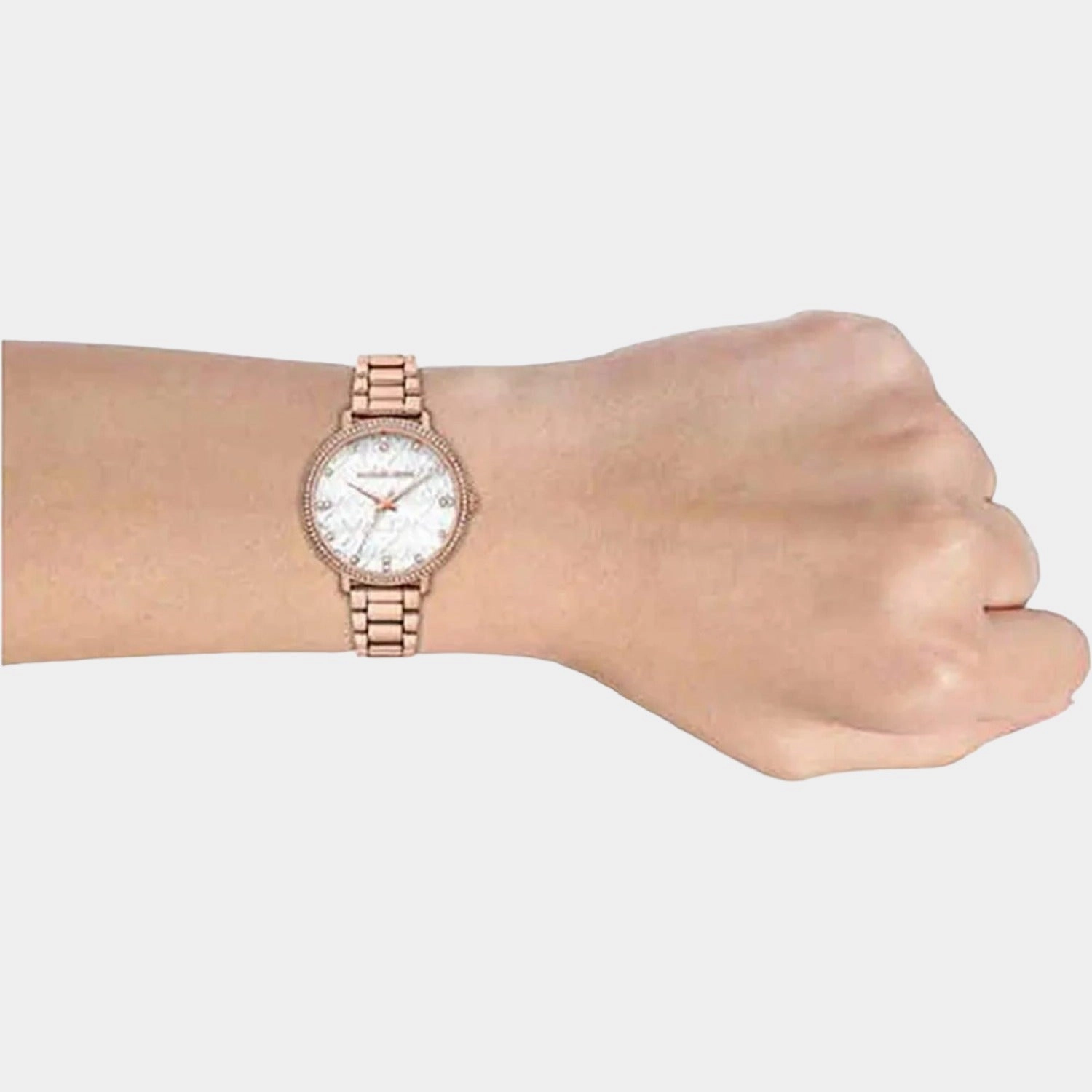 Women's White Analog Stainless Steel Watch MK4594