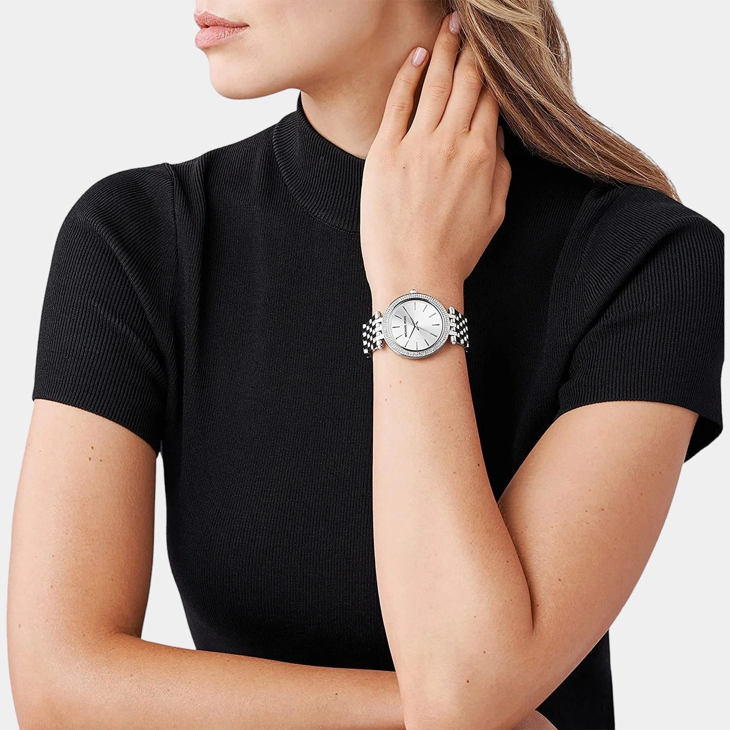Women Silver Analog Stainless Steel Watch MK3190