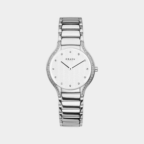 Women Silver Analog Stainless Steel Watch V276LECISC