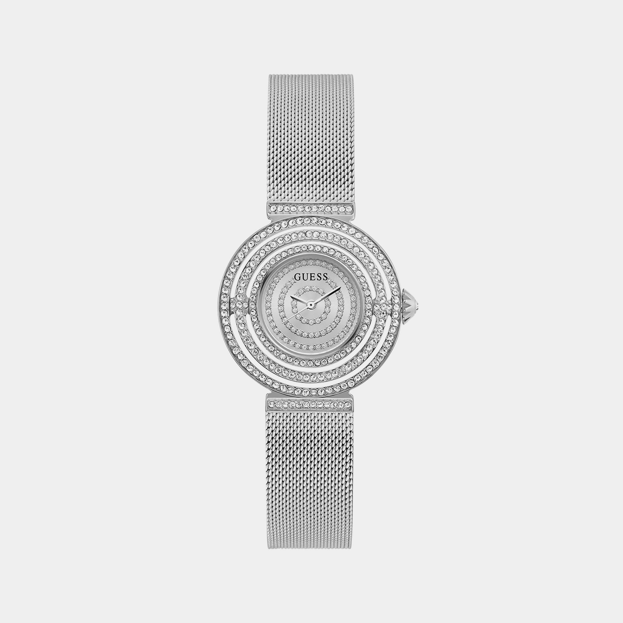 Women Silver Chronograph Mesh Watch GW0550L1