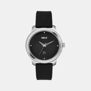 Women's Black Analog Silicone Watch TW048HL16