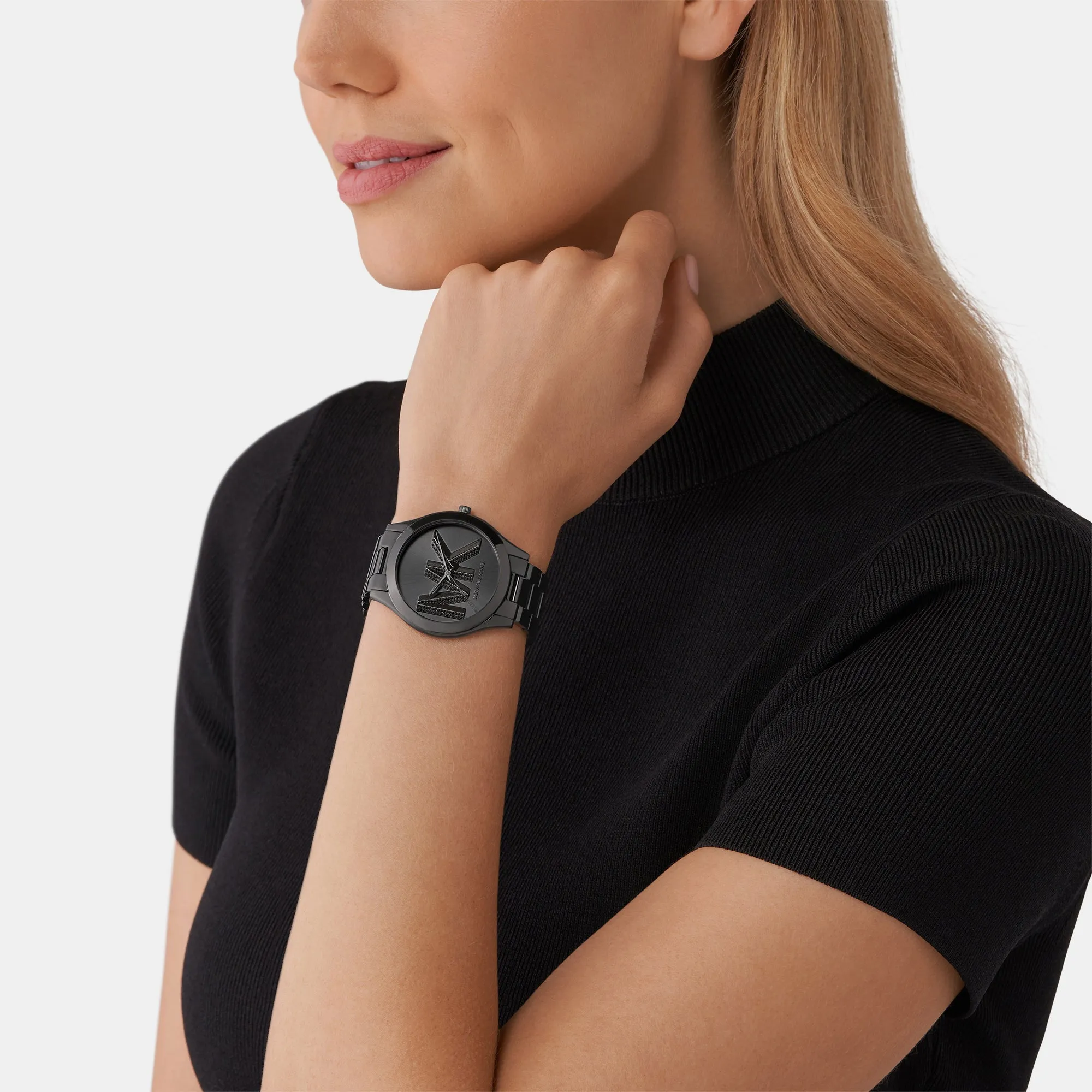 Women's Black Analog Stainless Steel Watch MK4734