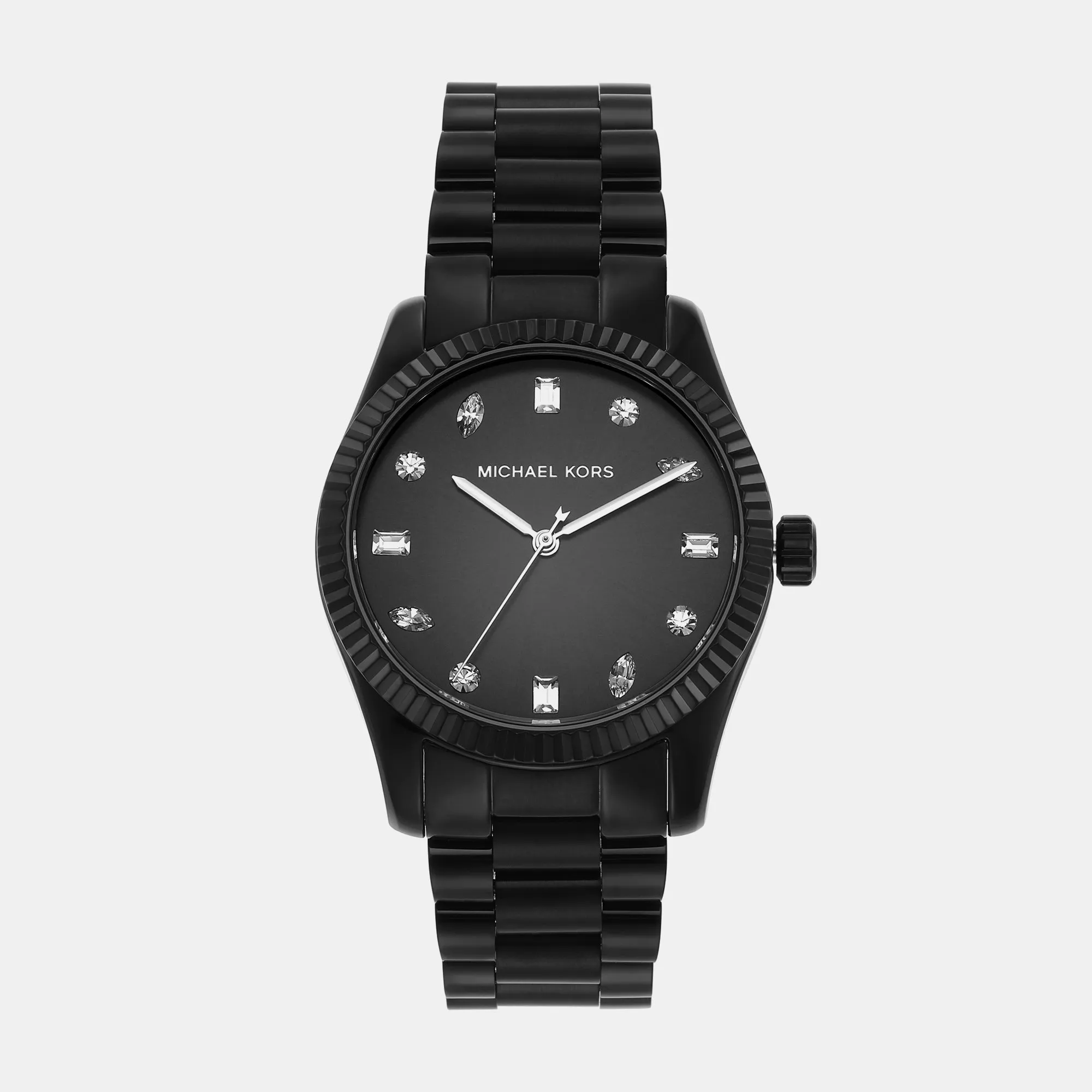 Women's Black Analog Stainless Steel Watch MK7442