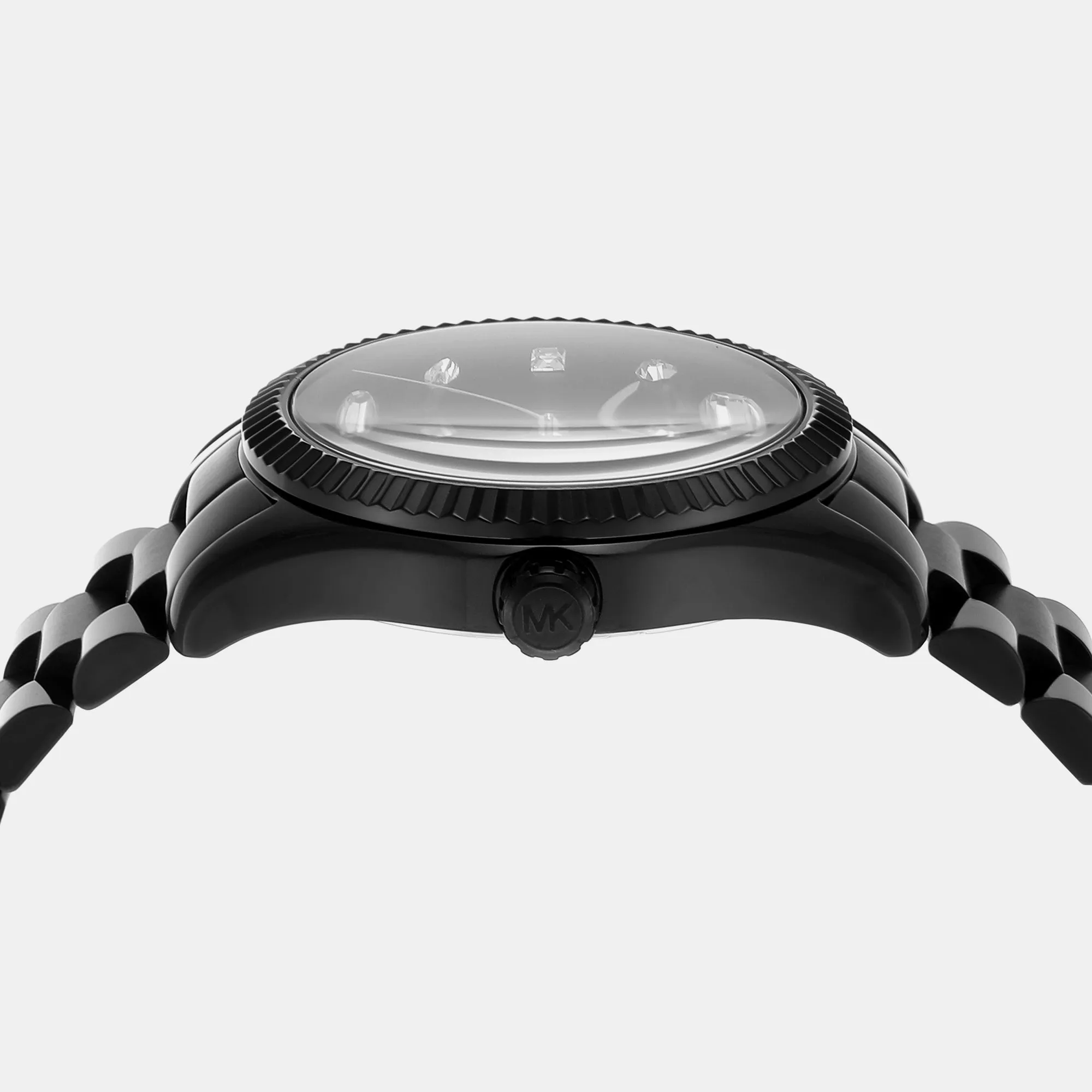 Women's Black Analog Stainless Steel Watch MK7442