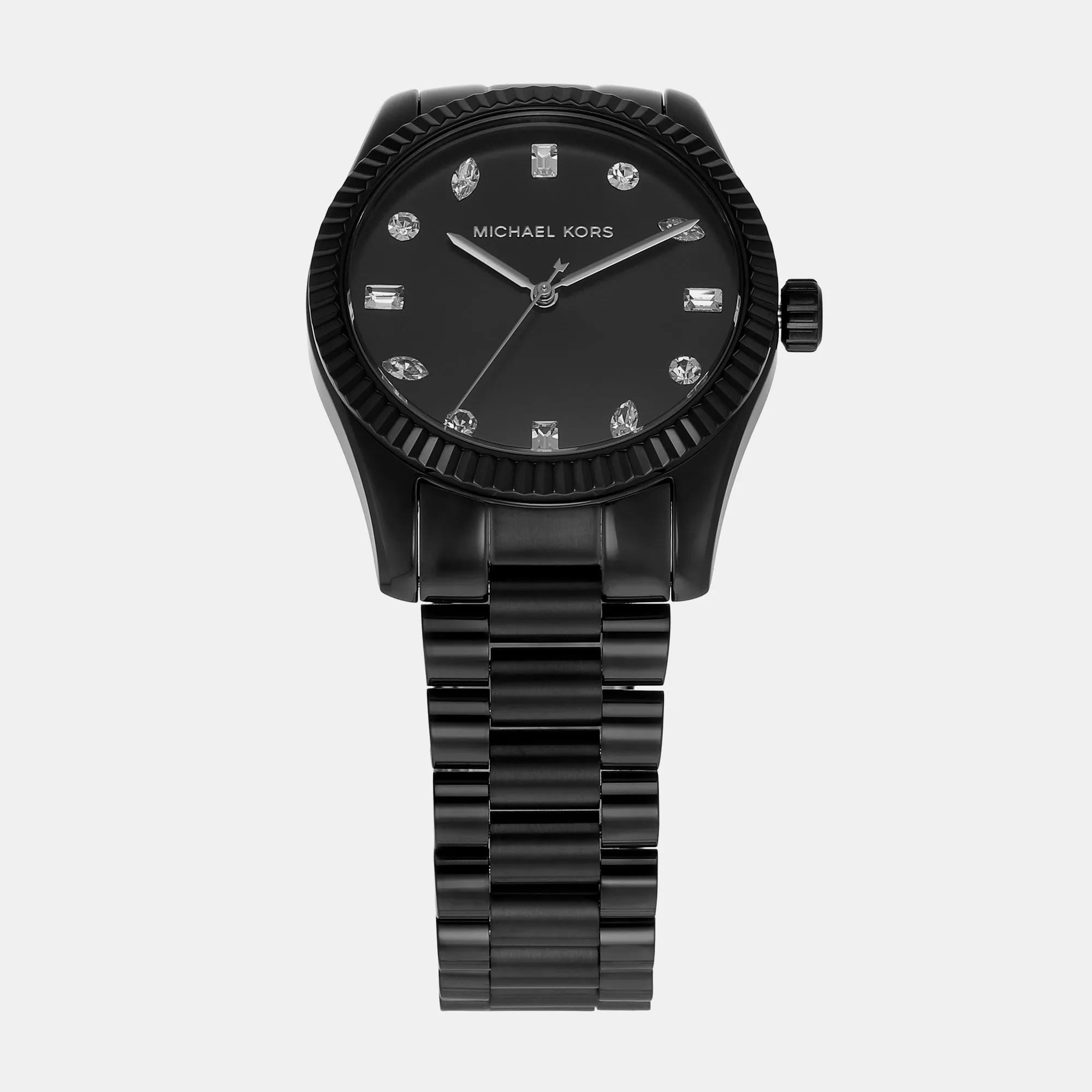 Women's Black Analog Stainless Steel Watch MK7442