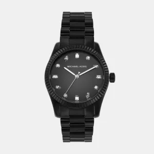 Women's Black Analog Stainless Steel Watch MK7442