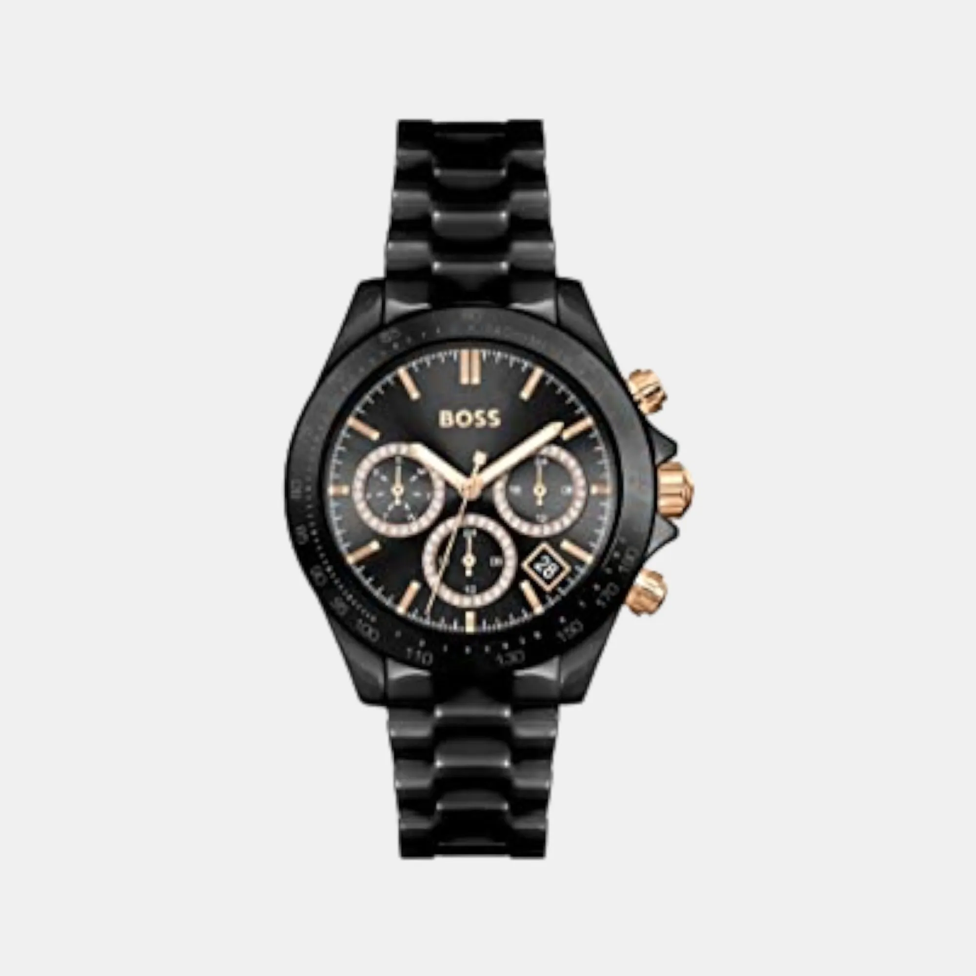 Women's Black Chronograph Stainless Steel Watch 1502633