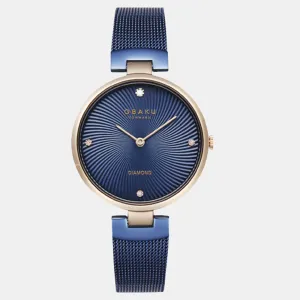 Women's Blue Analog Stainless Steel Watch V256LXVLML-DD