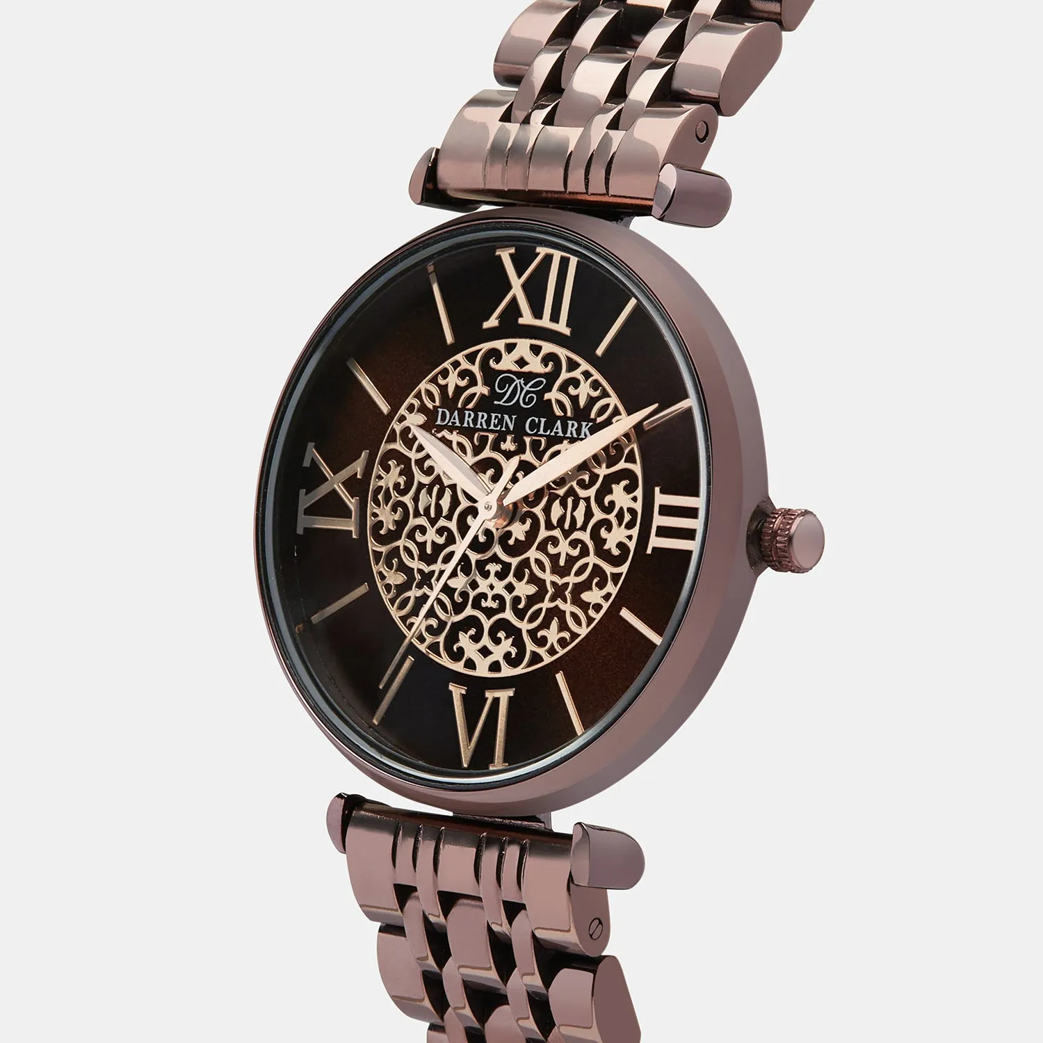 Women's Brown Analog Brass Watch 2002H-M0606