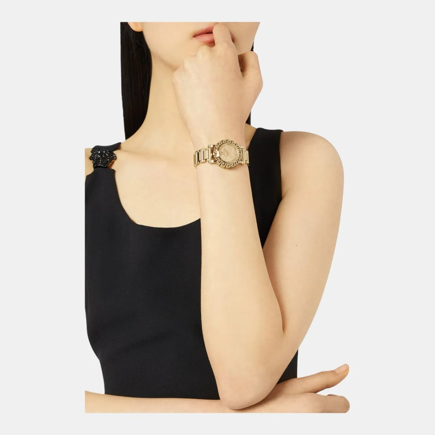 Women's Gold Analog Stainless Steel Watch VE2Q00422